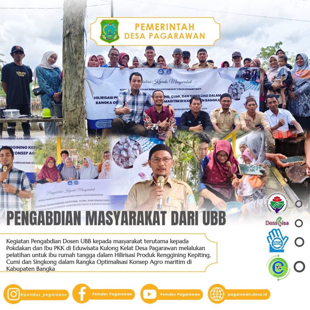 Dosen UBB Gelar Pelatihan Hilirisasi Produk di Eduwisata Kulong Kelat Desa Pagarawan, Dorong Optimalisasi Agro Maritim Bangka