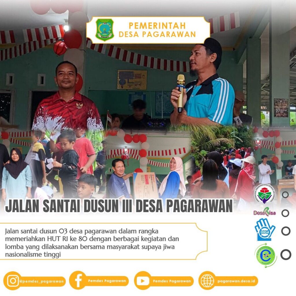 Jalan Santai Dusun 03 Desa Pagarawan Semarakkan HUT RI ke-80