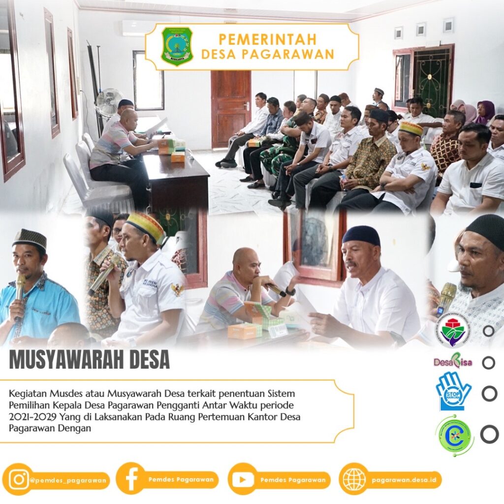 Musyawarah Desa Terkait Sistem Pemilihan Kepala Desa Pagarawan 2025