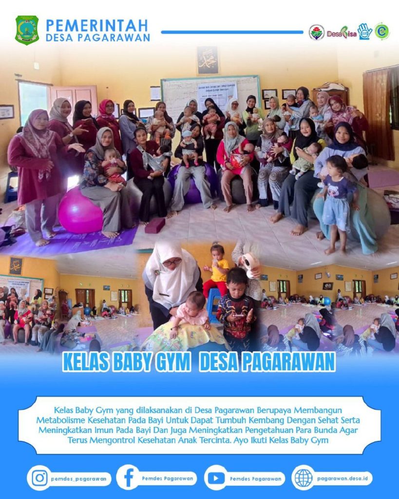Optimalkan Tumbuh Kembang Buah Hati, Desa Pagarawan Gelar Kelas Baby Gym