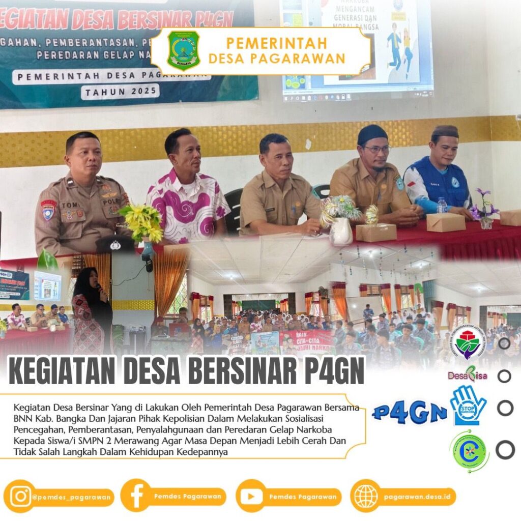 Pagarawan Bersinar: Pemdes, BNN, dan Kepolisian Satukan Langkah Bentengi Siswa SMPN 2 Merawang dari Bahaya Narkoba