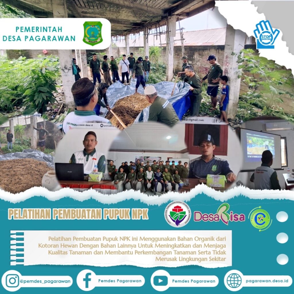 Pelatihan Pembuatan Pupuk NPK ini Menggunakan Bahan Organik dari Kotoran Hewan