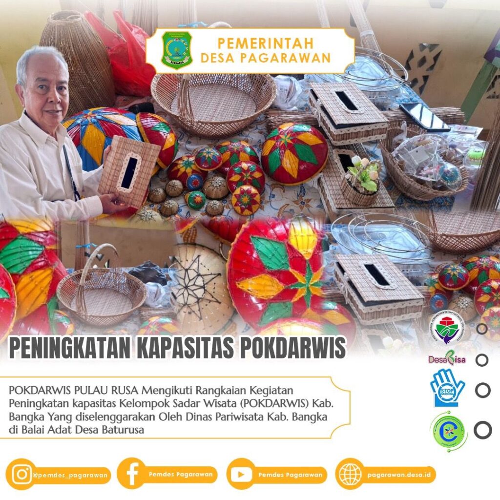 Pokdarwis Pulau Rusa Ikuti Peningkatan Kapasitas di Balai Adat Desa Baturusa, Temukan Potensi Kerajinan Buah Nipah sebagai Cendera Mata Unik