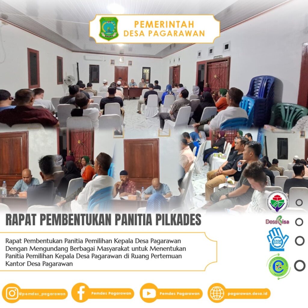 Rapat Pembentukan Panitia Pemilihan Kepala Desa Pagarawan