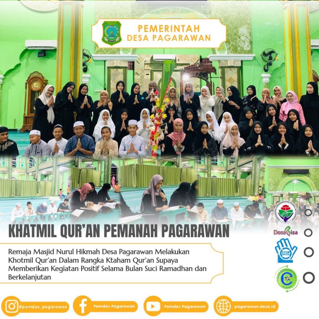 Remaja Masjid Nurul Hikmah Gelar Khotmil Qur’an untuk Meningkatkan Kegiatan Positif Selama Ramadhan Desa Pagarawan