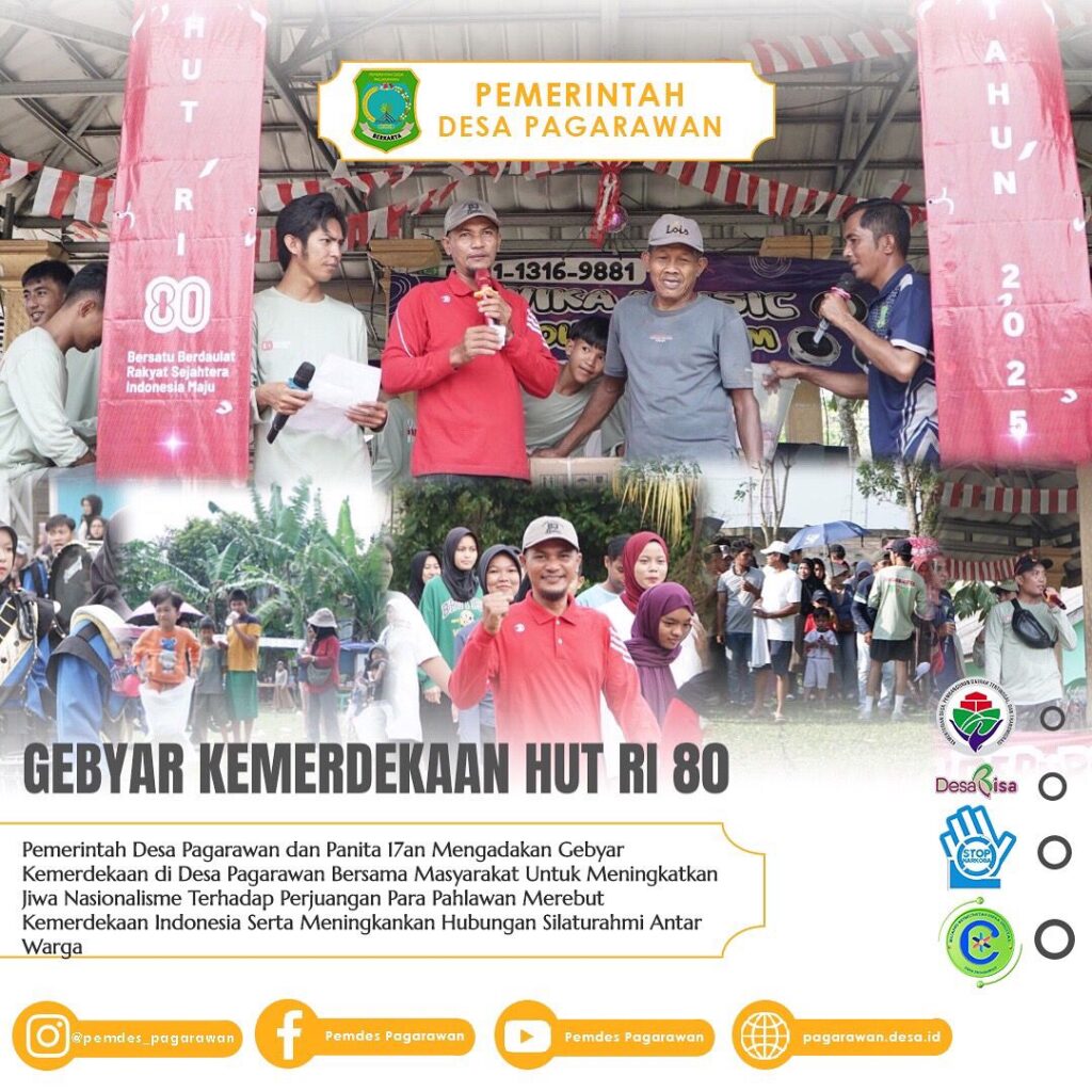 Semarak HUT RI ke-80, Desa Pagarawan Gelar Jalan Santai, Pesta Rakyat, dan Malam Puncak Penuh Nasionalisme