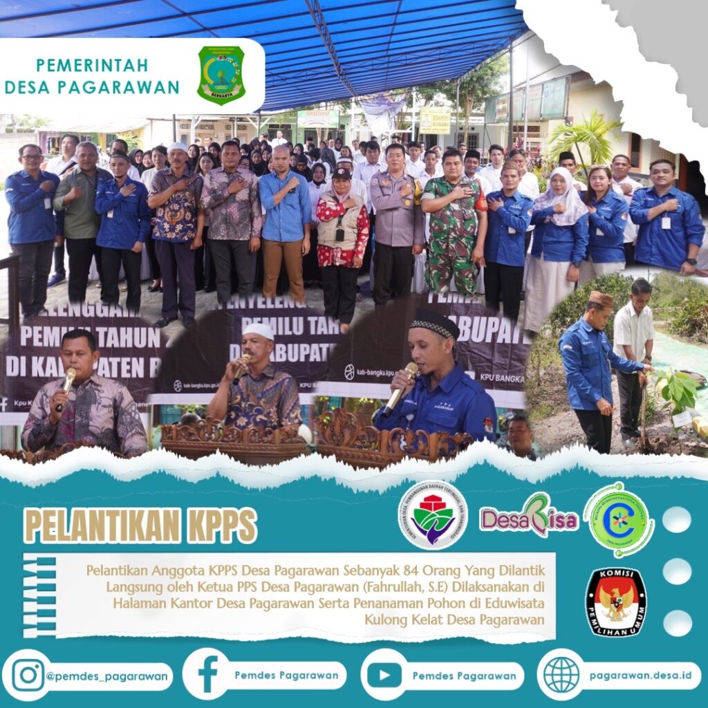 Siap Sukseskan Pemilu 2024, Sebanyak 84 Anggota KPPS Desa Pagarawan Dilantik